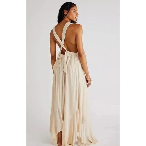 Free People Free-Est Showstopper Midi Dress Billowy Asymmetrical XS NWT 278351 - Picture 2 of 10